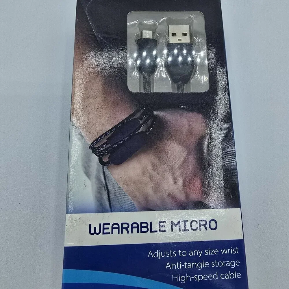 Mobilsmart Wearable Charge Cable Micro-USB Charging Cable New